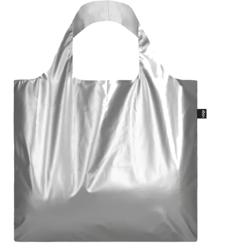 Loqi Bag The Great Wave Silver Metallic by Hokusai 