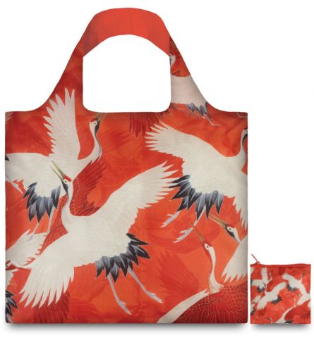 LOQI Museum Collection Shopper Woman´s Haori With White and Red Cranes