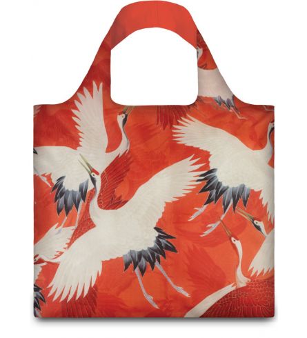 LOQI Museum Collection Shopper Woman´s Haori With White and Red Cranes